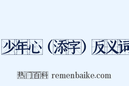 少年心（添字）反义词是什么意思的图片